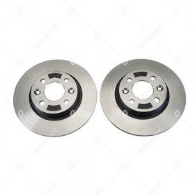 PAR DISCO DE FREIO SOLIDO DIANT CLIO LOGAN SANDERO